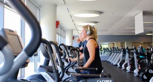 People on treadmills