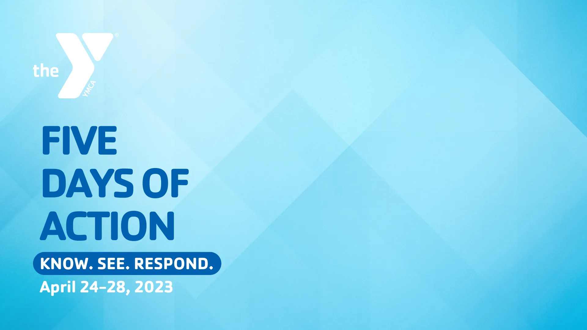 &quot;five days of action&quot; on a blue background