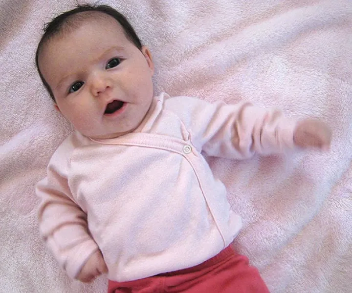 Little Baby Girl in Pink