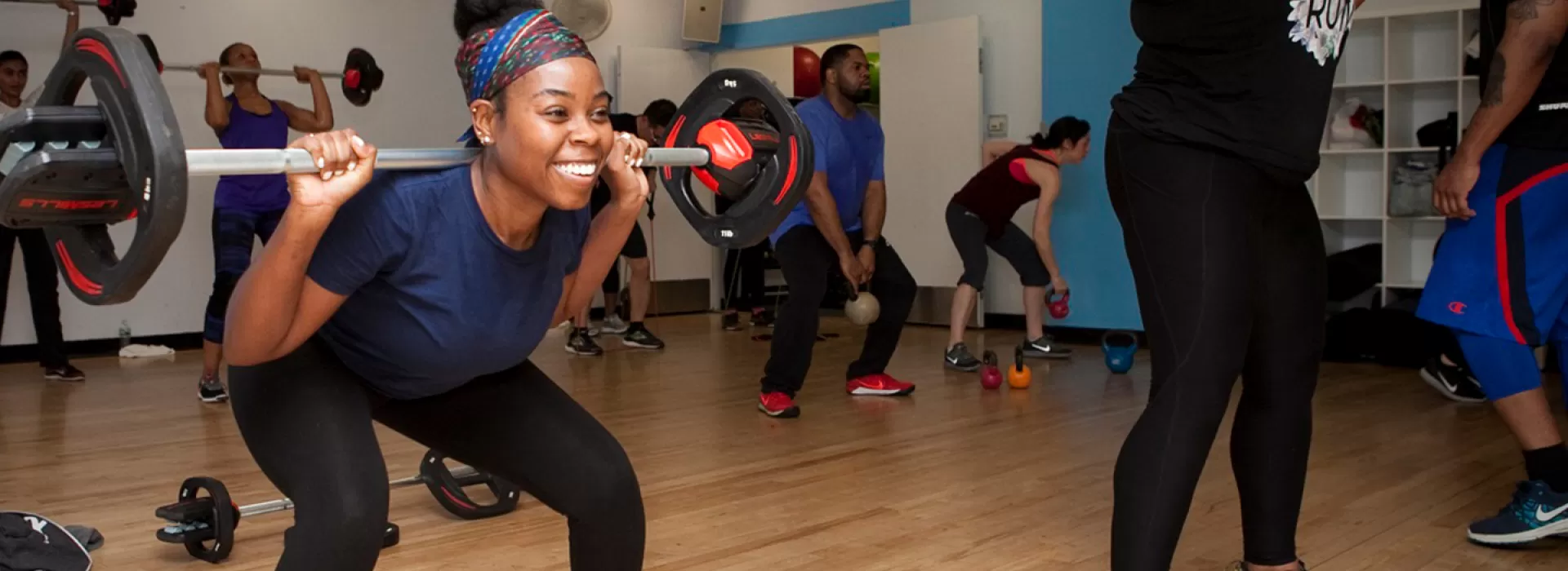 woman lifting weights